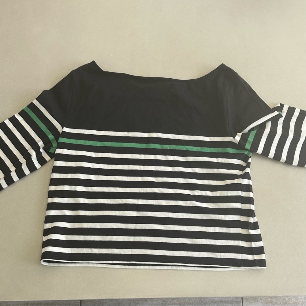 BDG Striped Black and White Long Sleeve Top, size M